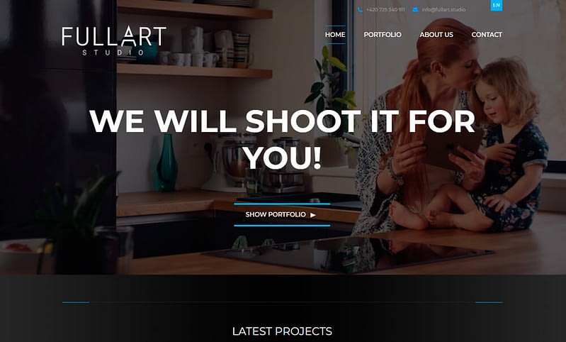 webdesign of fullart website