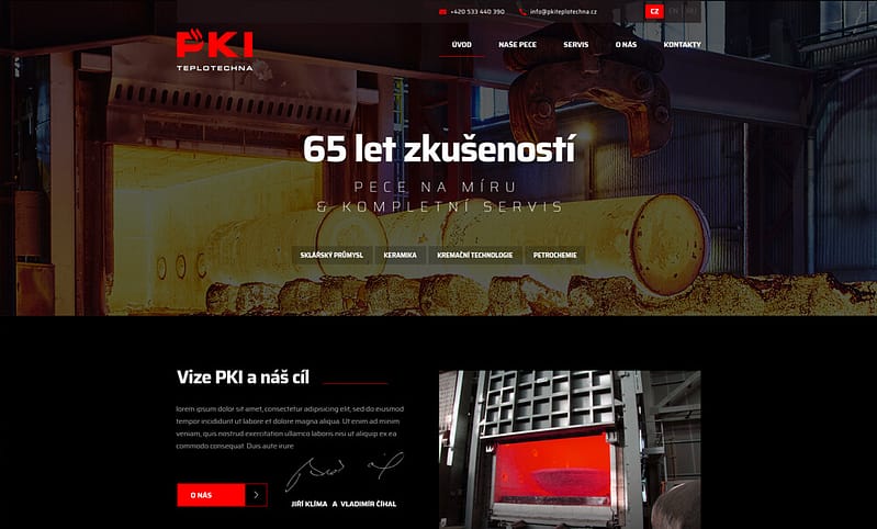 webdesign of PKI website